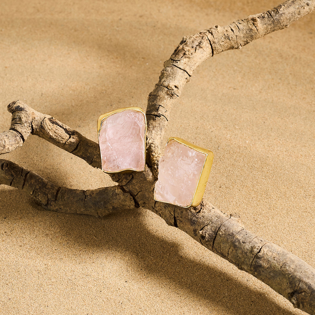 Soléa Pink Natural Stone Earrings
