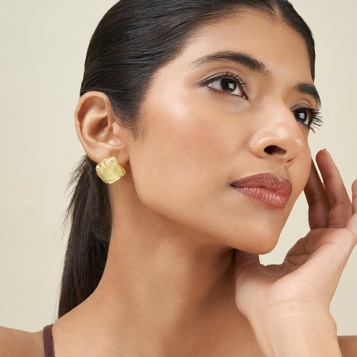 Soléa Yellow Natural Stone Earrings