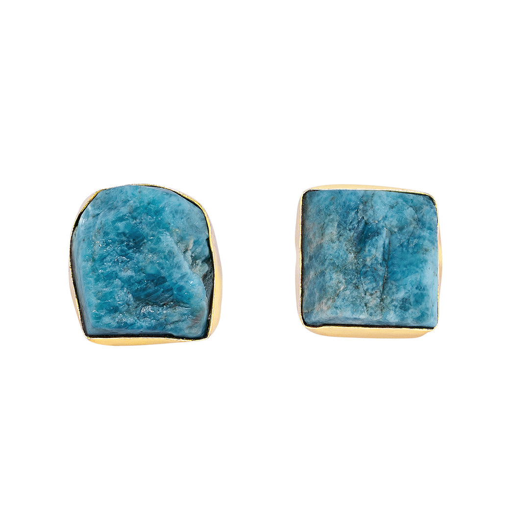 Soléa Dark Blue Natural Stone Earrings