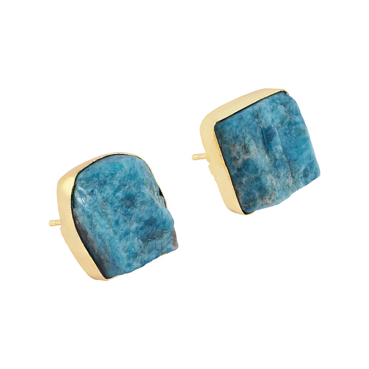 Soléa Dark Blue Natural Stone Earrings