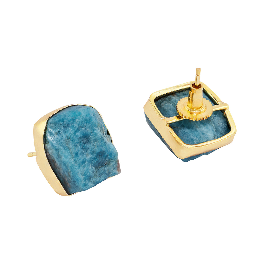 Soléa Dark Blue Natural Stone Earrings