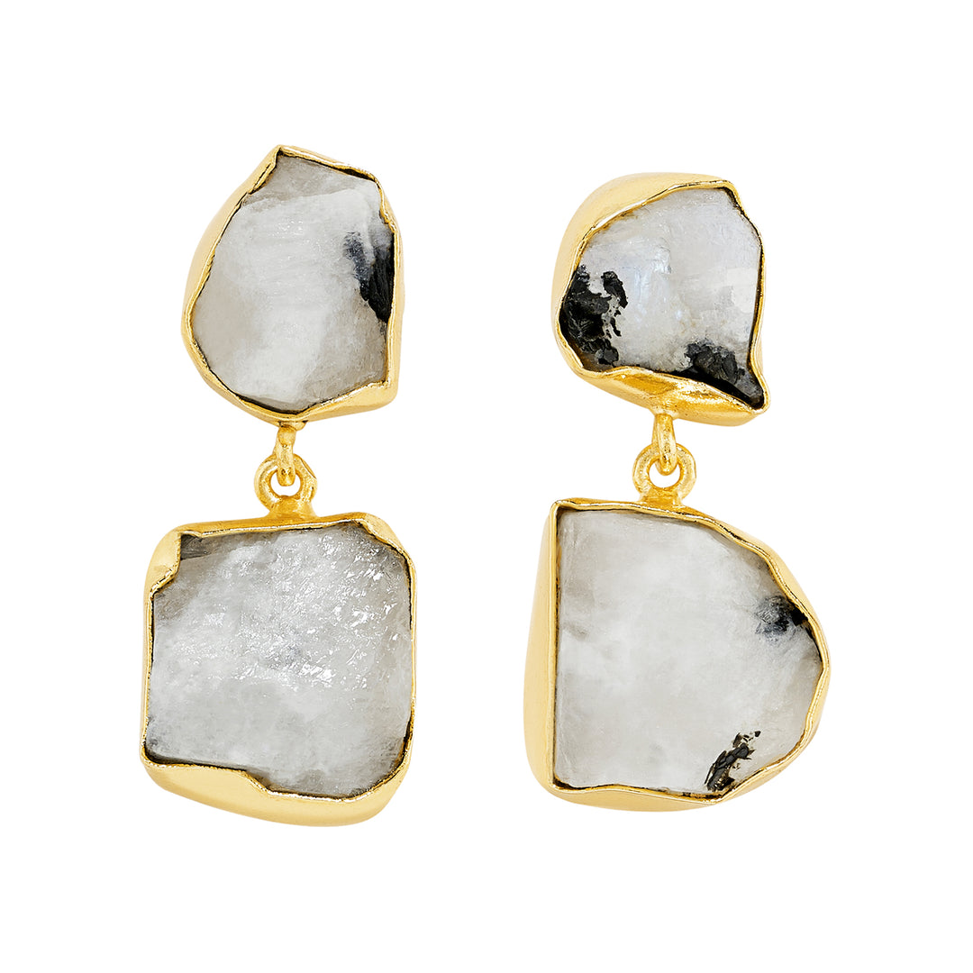 Soléa White Natural Stone Danglers