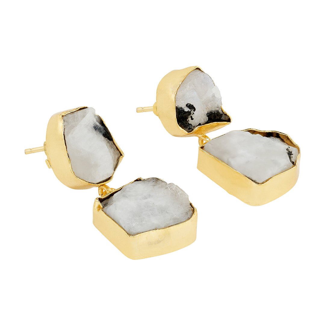 Soléa White Natural Stone Danglers