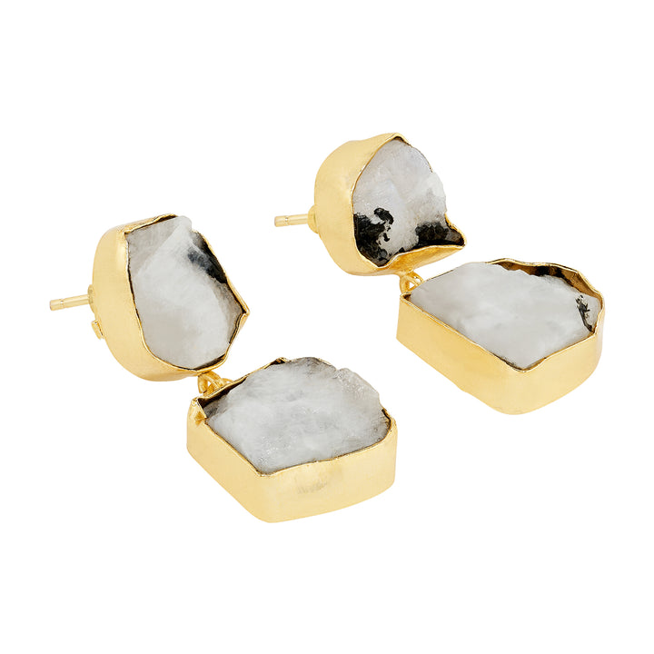 Soléa White Natural Stone Danglers