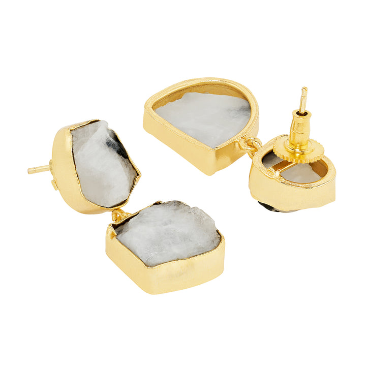 Soléa White Natural Stone Danglers