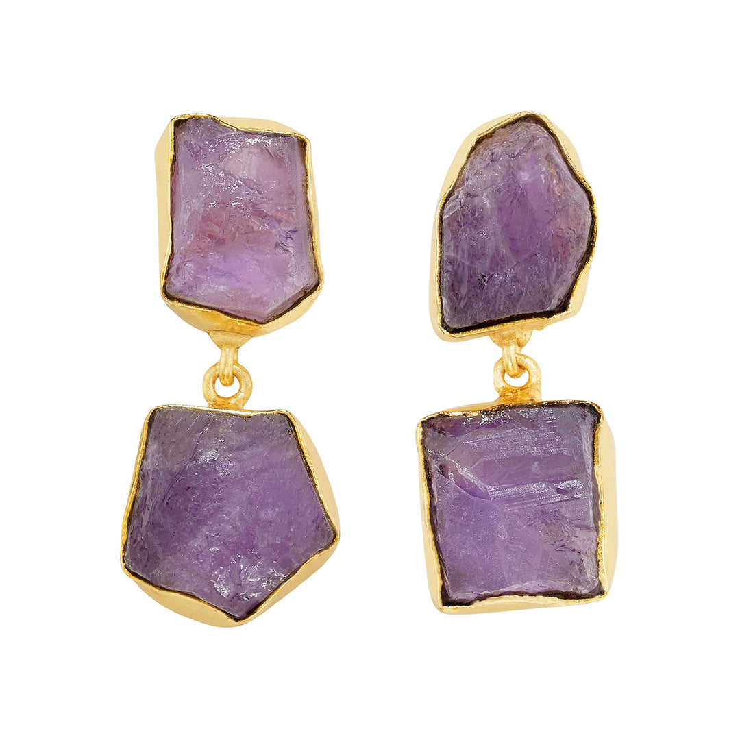 Soléa Purple Natural Stone Danglers