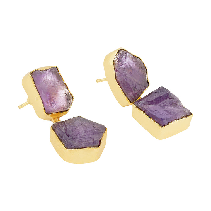 Soléa Purple Natural Stone Danglers