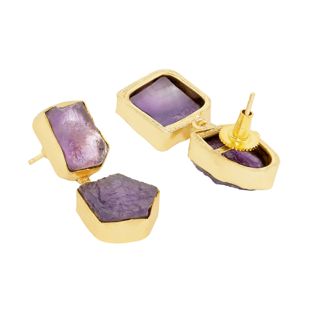 Soléa Purple Natural Stone Danglers