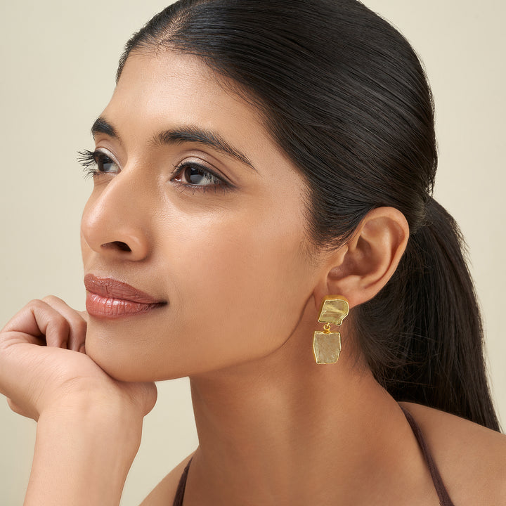 Soléa Yellow Natural Stone Danglers