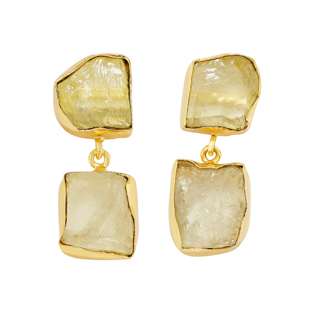 Soléa Yellow Natural Stone Danglers