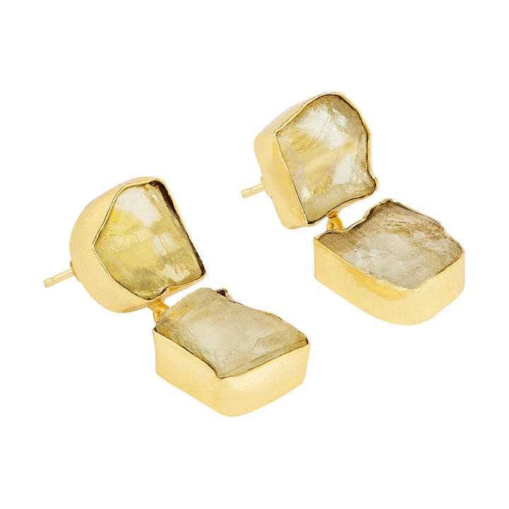 Soléa Yellow Natural Stone Danglers