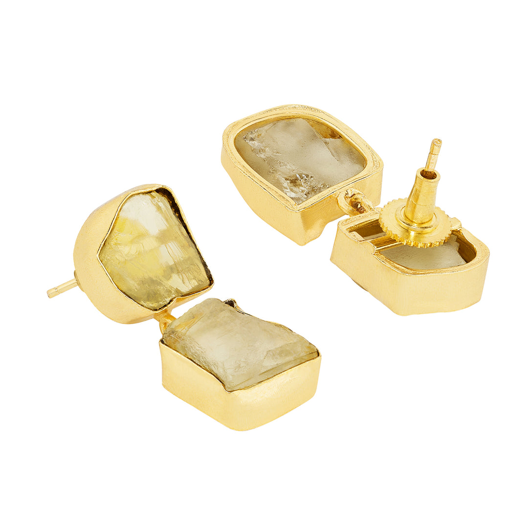 Soléa Yellow Natural Stone Danglers