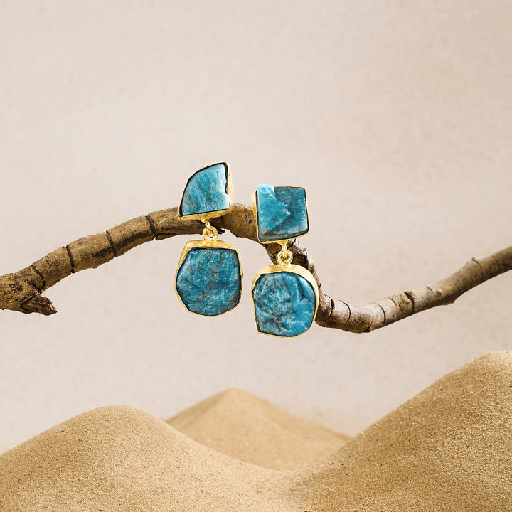 Soléa Blue Natural Stone Danglers