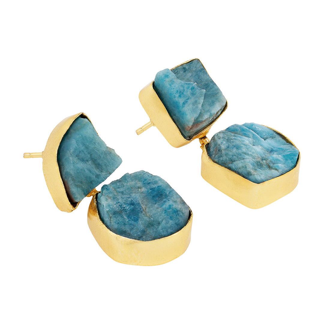 Soléa Blue Natural Stone Danglers
