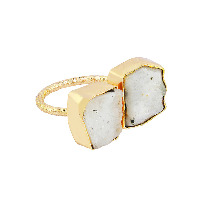 Soléa White Natural Stone Ring