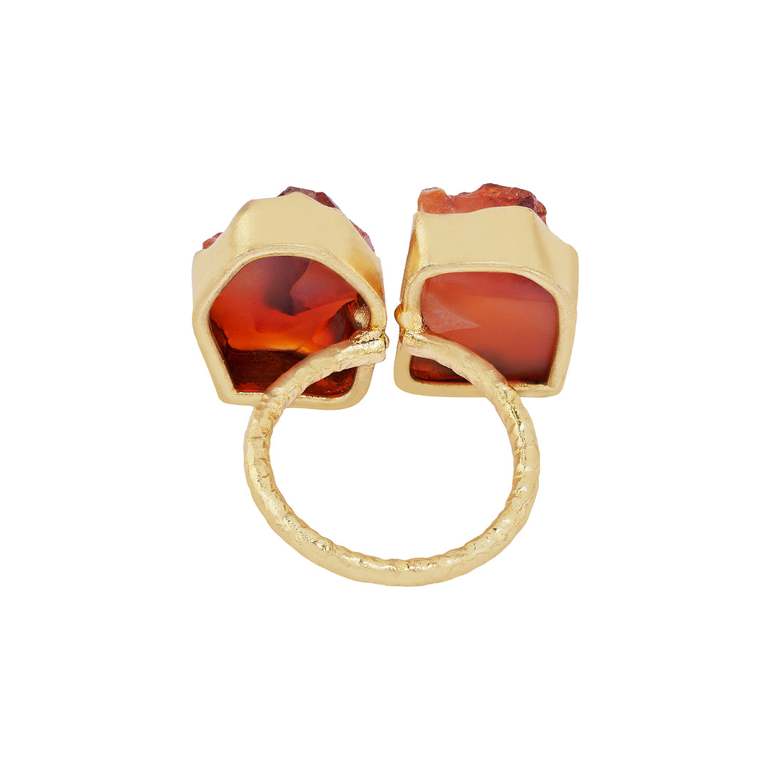Soléa Orange Natural Stone Ring
