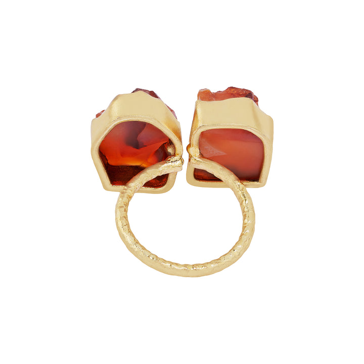 Soléa Orange Natural Stone Ring