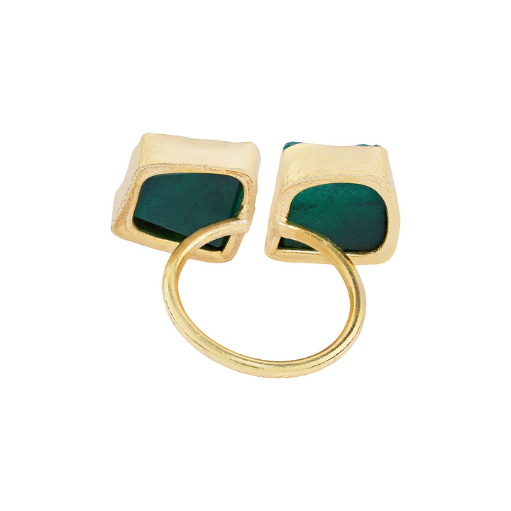 Soléa Dark Green Natural Stone Ring