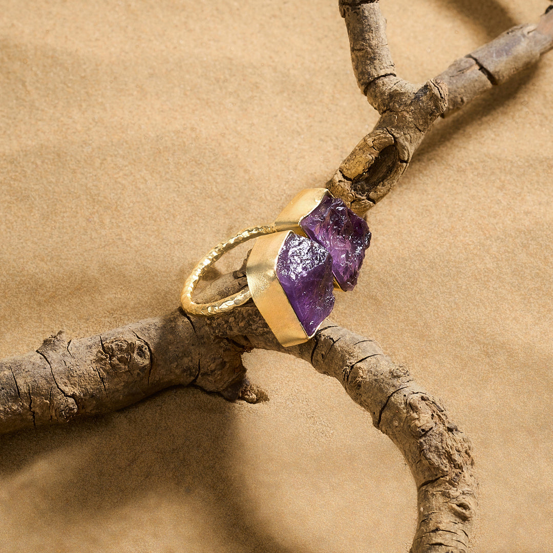 Soléa Purple Natural Stone Ring