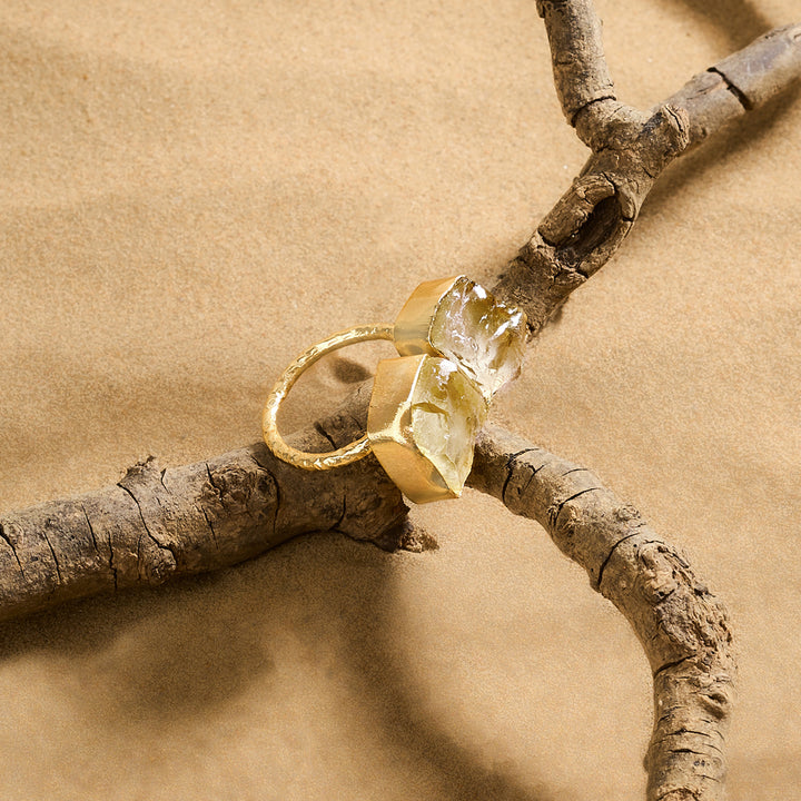 Soléa Yellow Natural Stone Ring