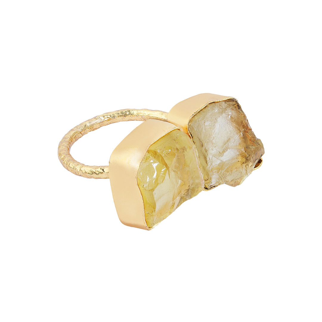 Soléa Yellow Natural Stone Ring