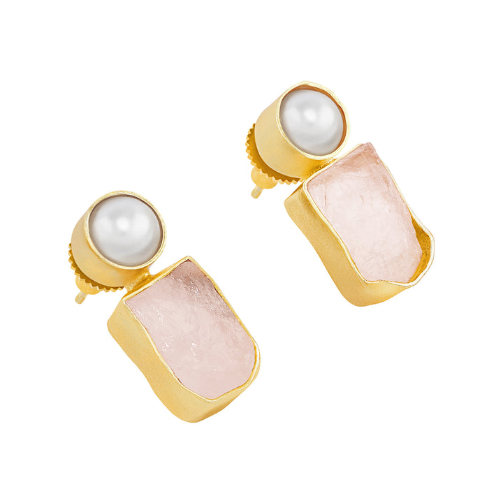 Soléa Pearl Pink Natural Stone Earrings