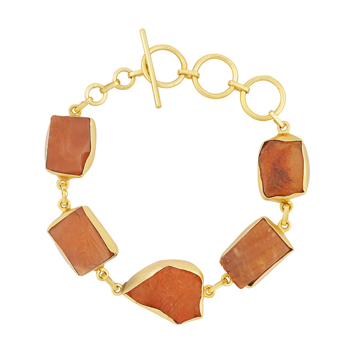 Soléa Orange Natural Stone Bracelet