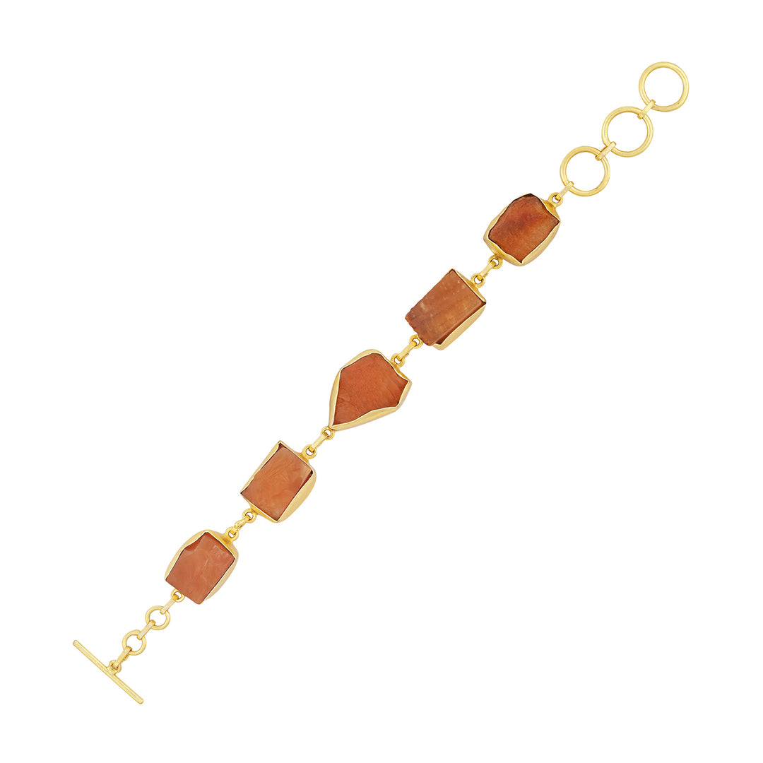 Soléa Orange Natural Stone Bracelet
