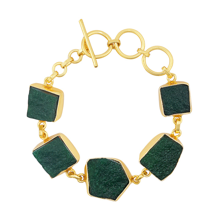 Soléa Dark Green Natural Stone Bracelet