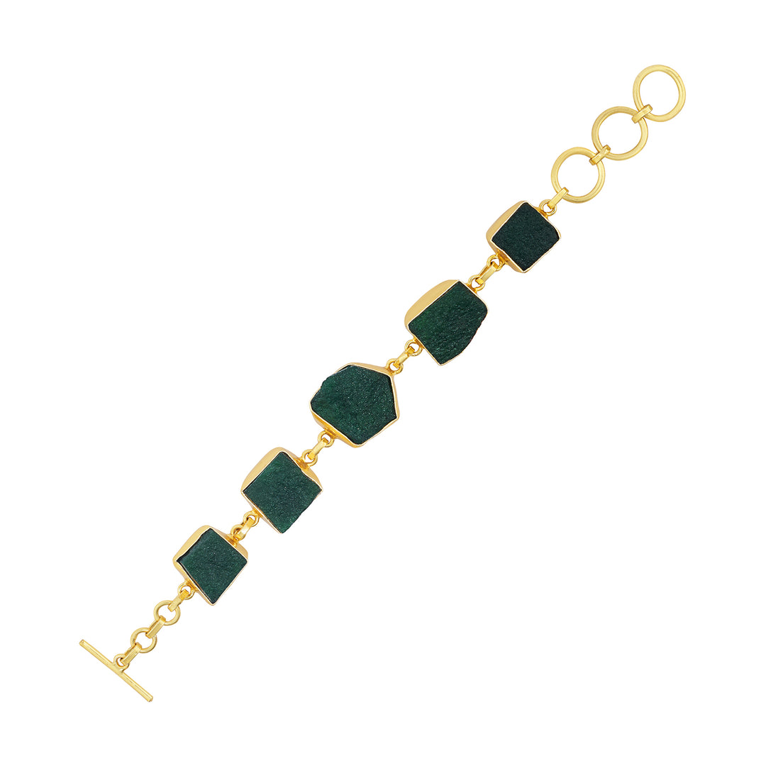 Soléa Dark Green Natural Stone Bracelet