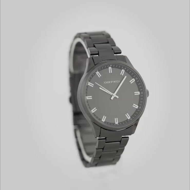 Shop online Shanghai Gunmetal Metallic Strap Watch by Joker  display picture 3
