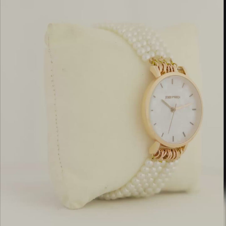 Alessandra White MOP Medium Dial Pearl Strap Women's Watch