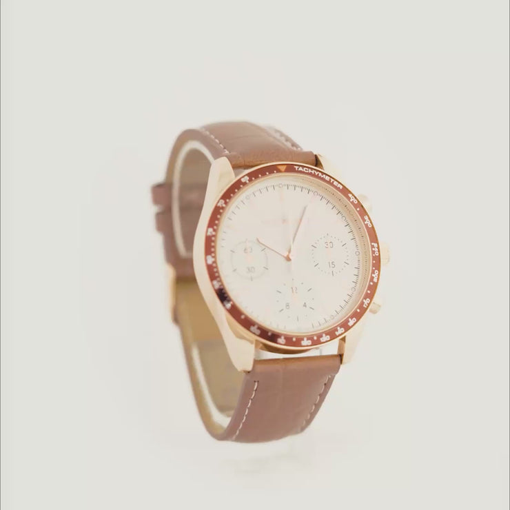 リコです。 Shop online Legolas Rosegold Croc Strap Watch by Joker & Witch