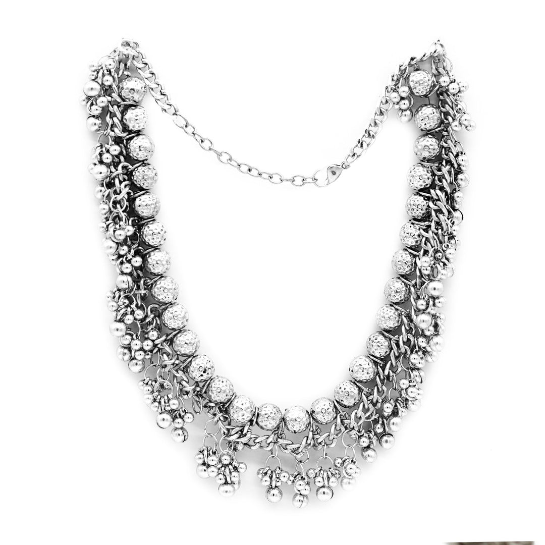 Gouri Metallic Ghungroo Silver Oxidized Jewelry Gift Set