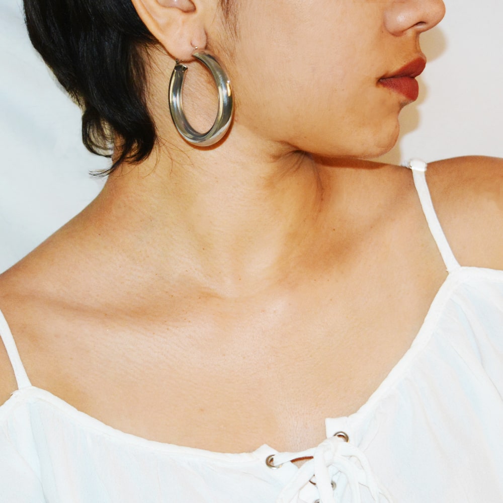 Classic Bold Silver Hoops - Joker & Witch