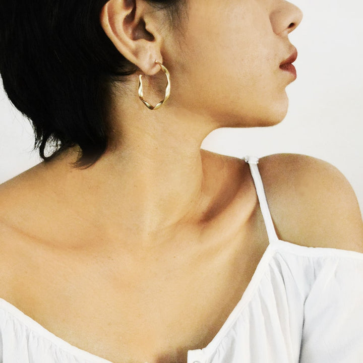 Twisted Gold Earrings - Joker & Witch