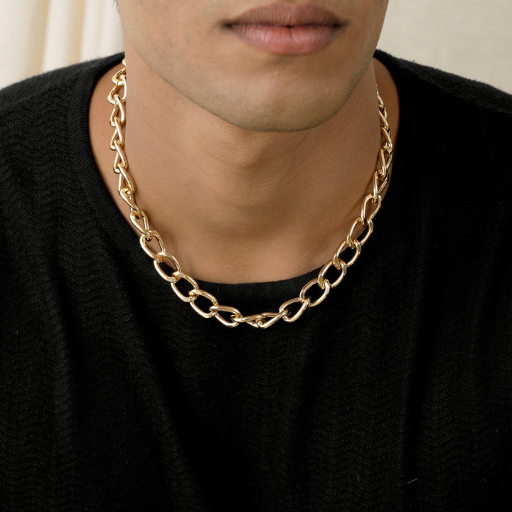 Stella Curb Chain Gold Necklace