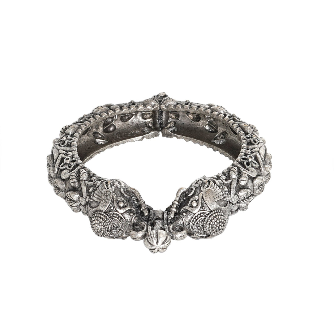 Teejh Suvarna Silver Oxidised Bangle