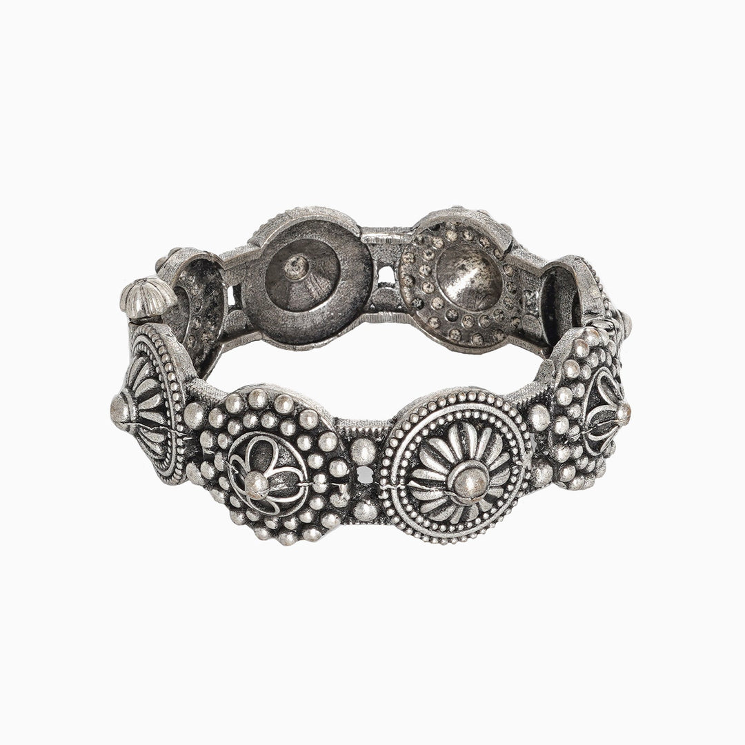 Teejh Sheela Silver Oxidised Bracelet