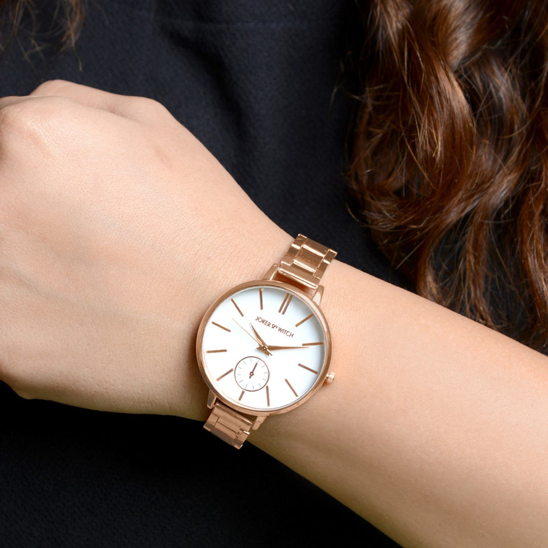 Sleek Metallic Rosegold Watch - Joker & Witch