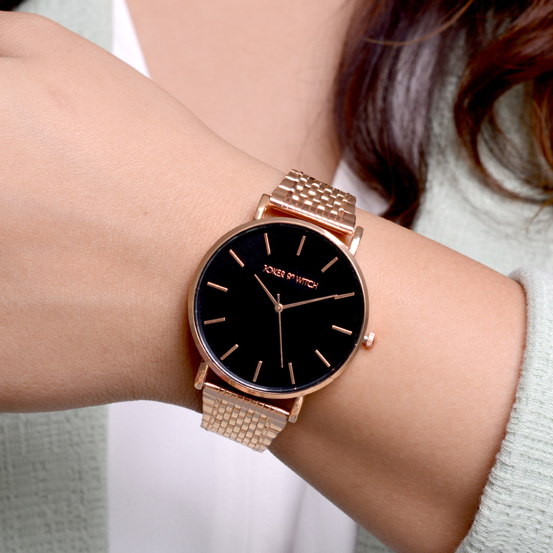 Shop online Nebula Black Dial Rosegold Watch by Joker & Witch