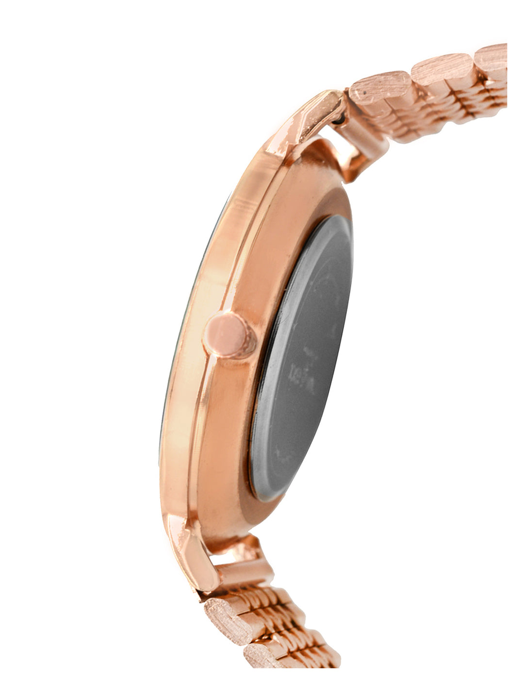 Nebula White MOP Large Dial Rose Gold Linked Chain Strap Women's Watch