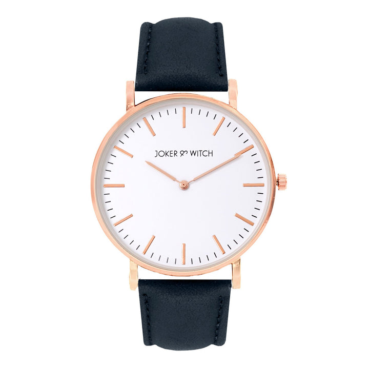 Hope White Large Dial Blue PU Strap Women's Watch