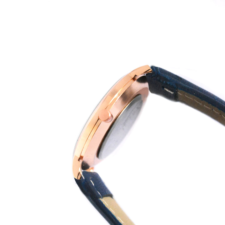 Hope White Large Dial Blue PU Strap Women's Watch