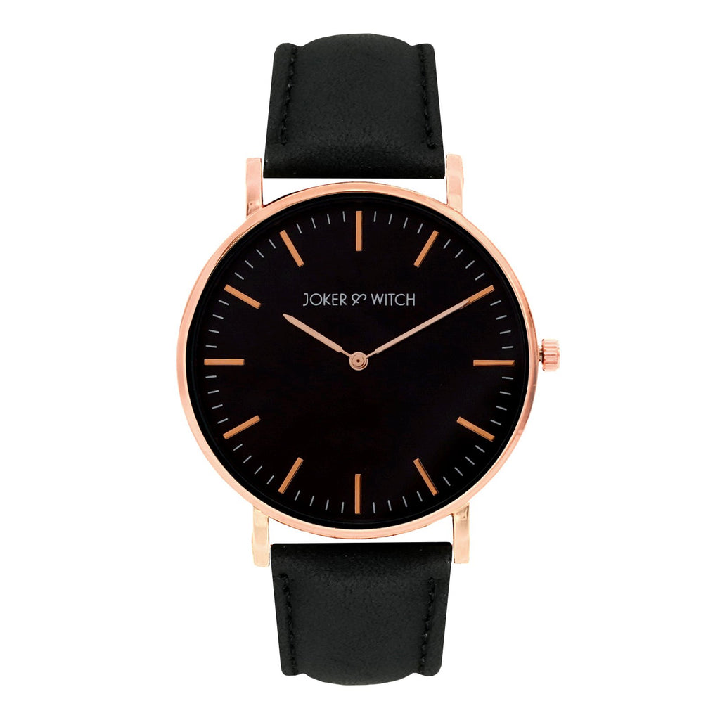 Hope Black Large Dial PU Strap Women's Watch