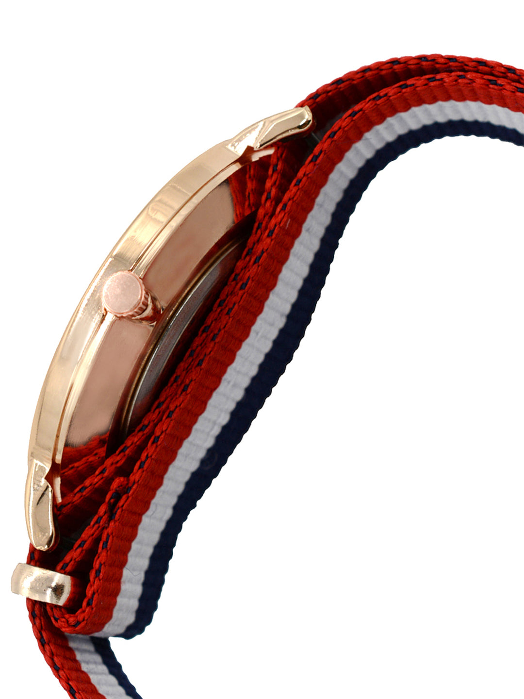 Classic White Large Dial Multicolor Nato Strap Unisex Watch