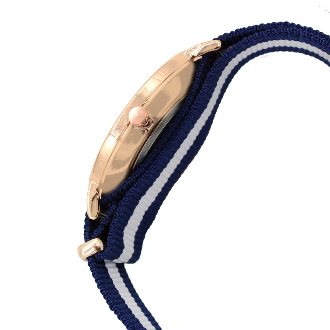 Classic White Large Dial Blue Nato Strap Unisex Watch