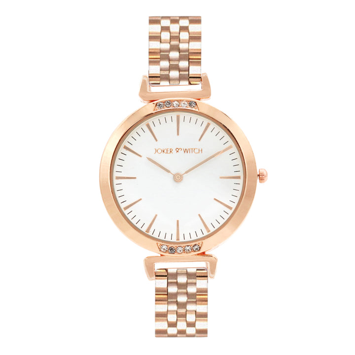 Petite White Classic Rosegold Watch - Joker & Witch