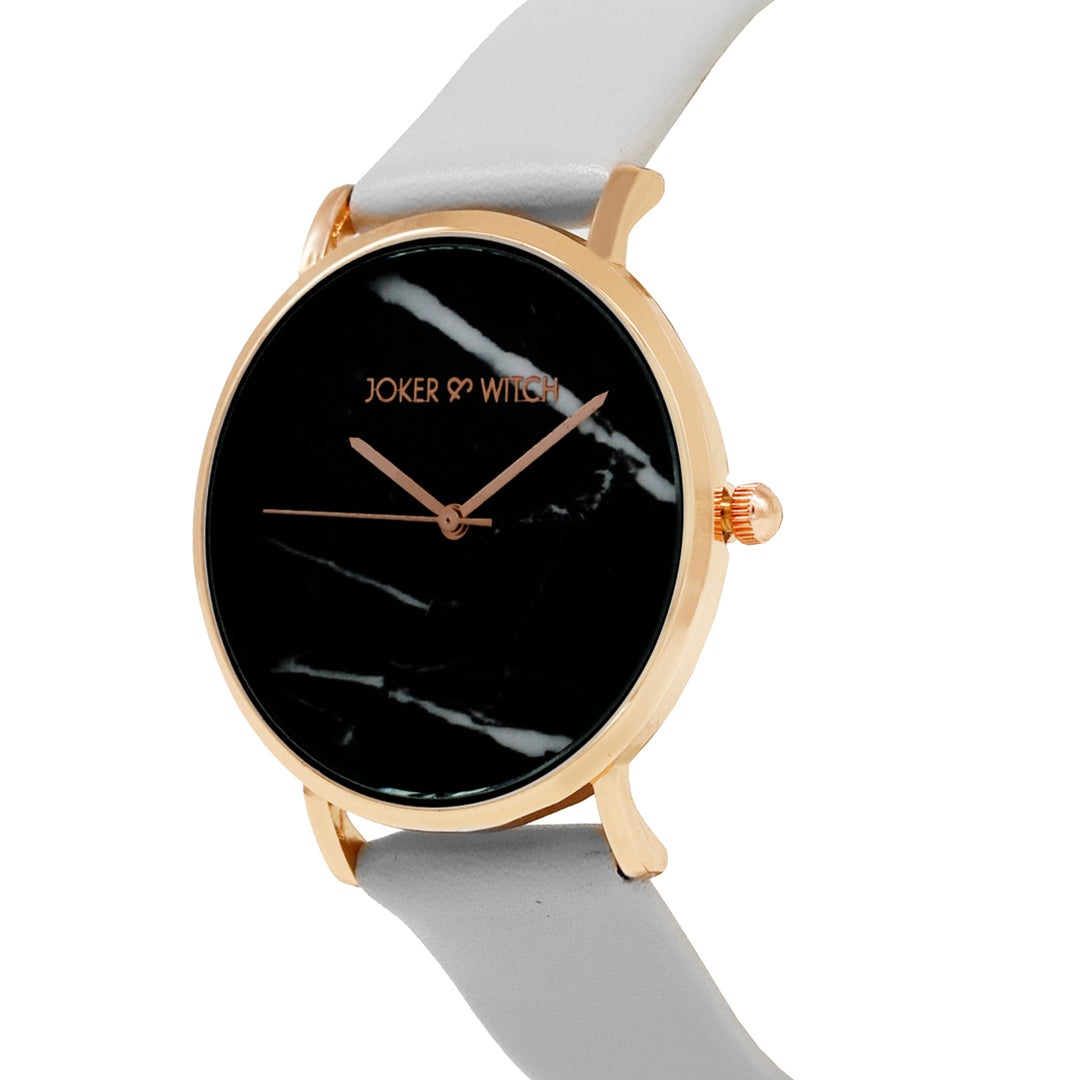 Shop online Hannah Black Marble Dial Grey Watch by Joker & Witch