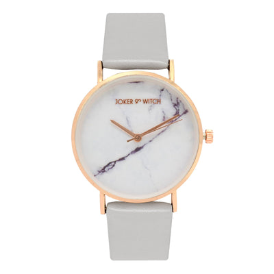 Hannah White Marble Dial Grey Watch - Joker & Witch